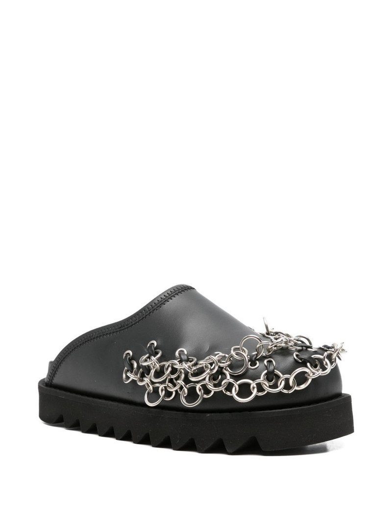 TOGA PULLA chain-embellished leather mules outlook