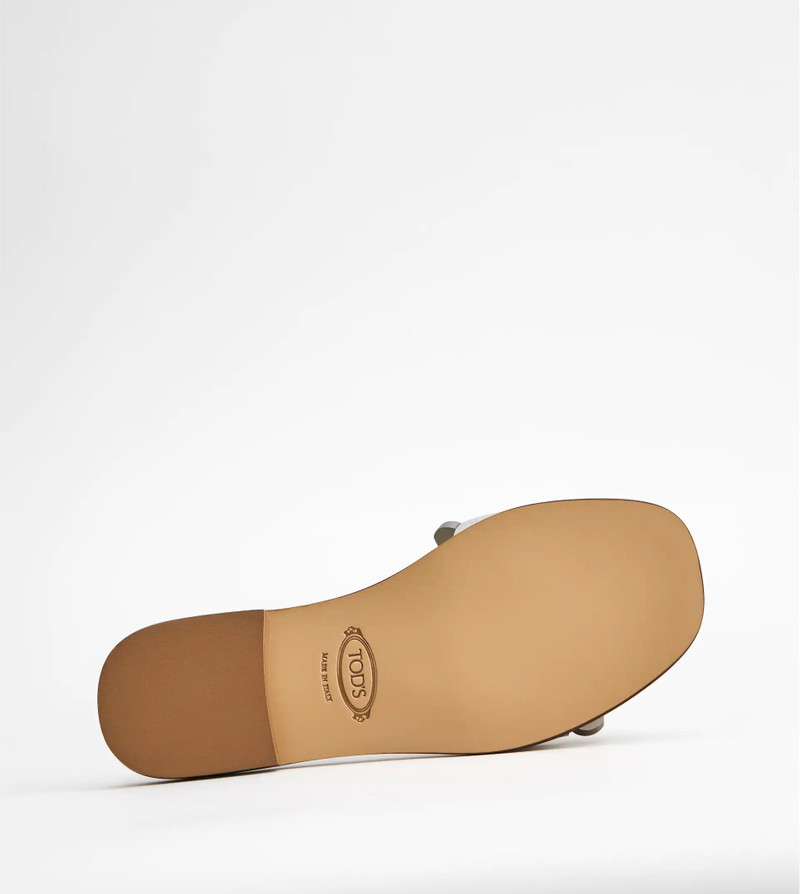 SANDALS IN LEATHER - WHITE 5