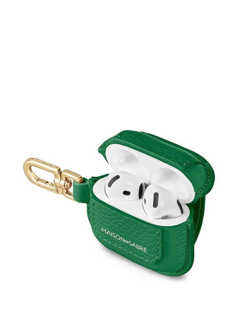 leather AirPods 4 keyring case 3