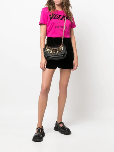 Moschino crocodile-effect leather crossbody bag outlook