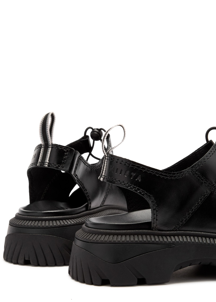 Miista Eunice Cut-out Leather Sandals - 4