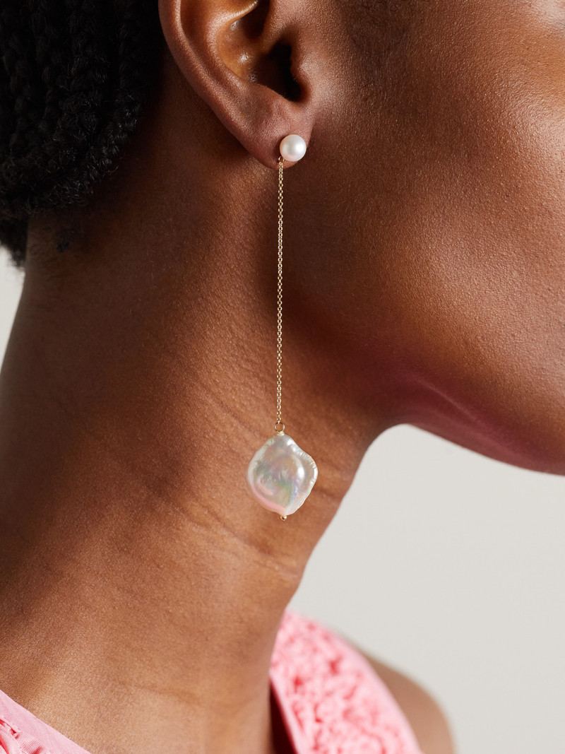 MATEO Duality 14-karat Gold Pearl Earrings outlook