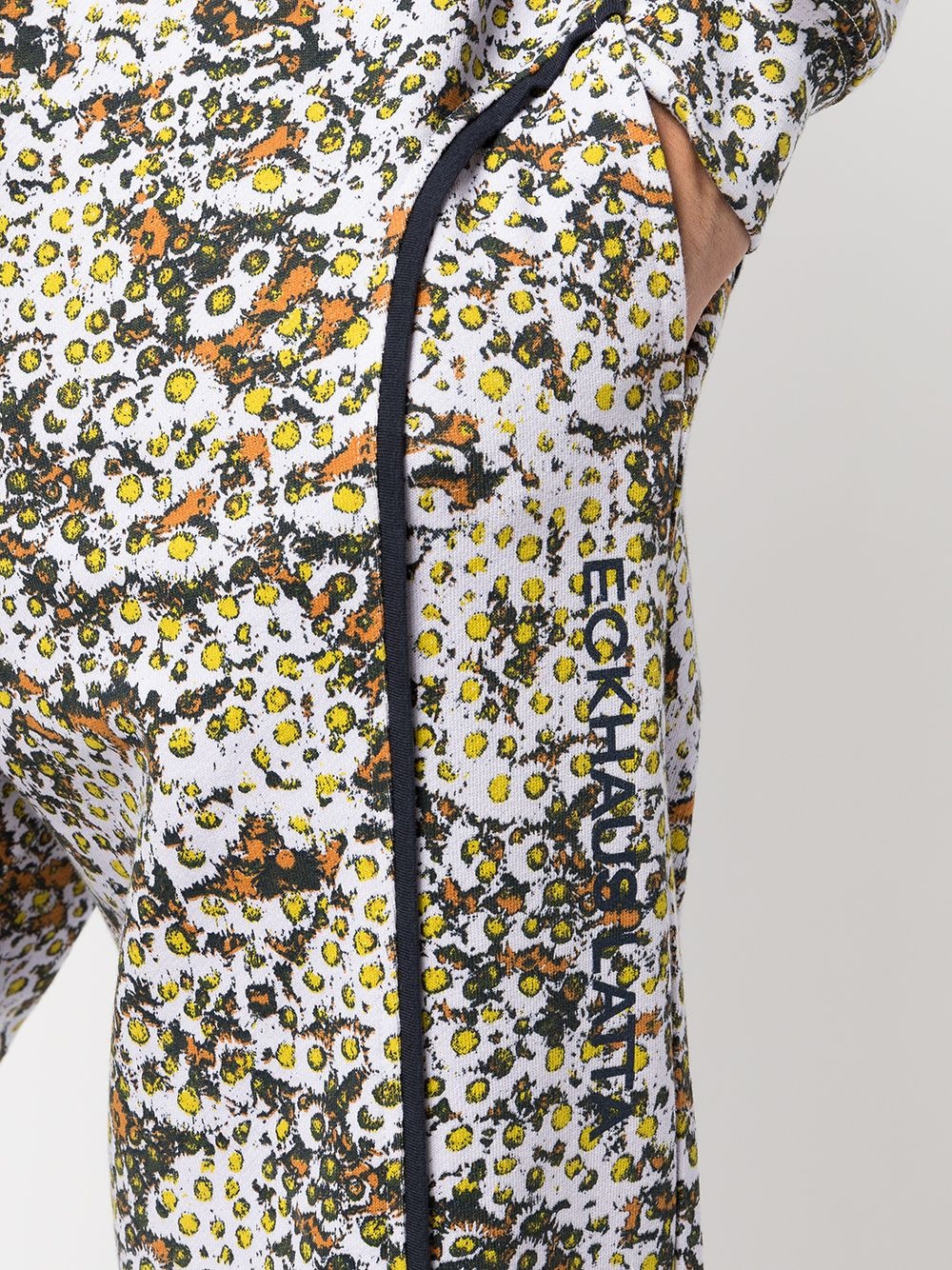 graphic-print fleece sweatpants - 6