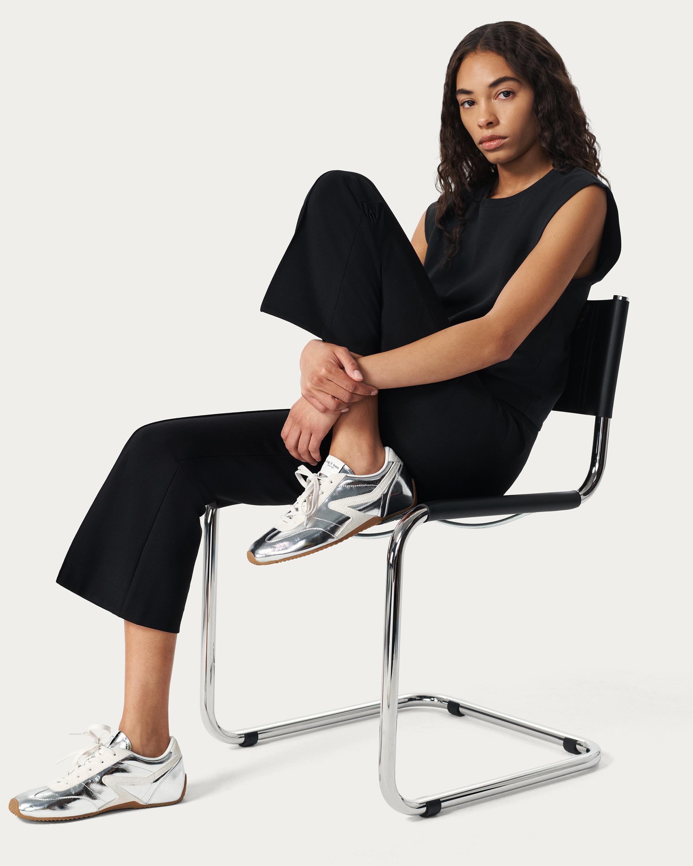 Ultra Slim Retro Runner Sneakers
Metallic Leather & Suede - 7