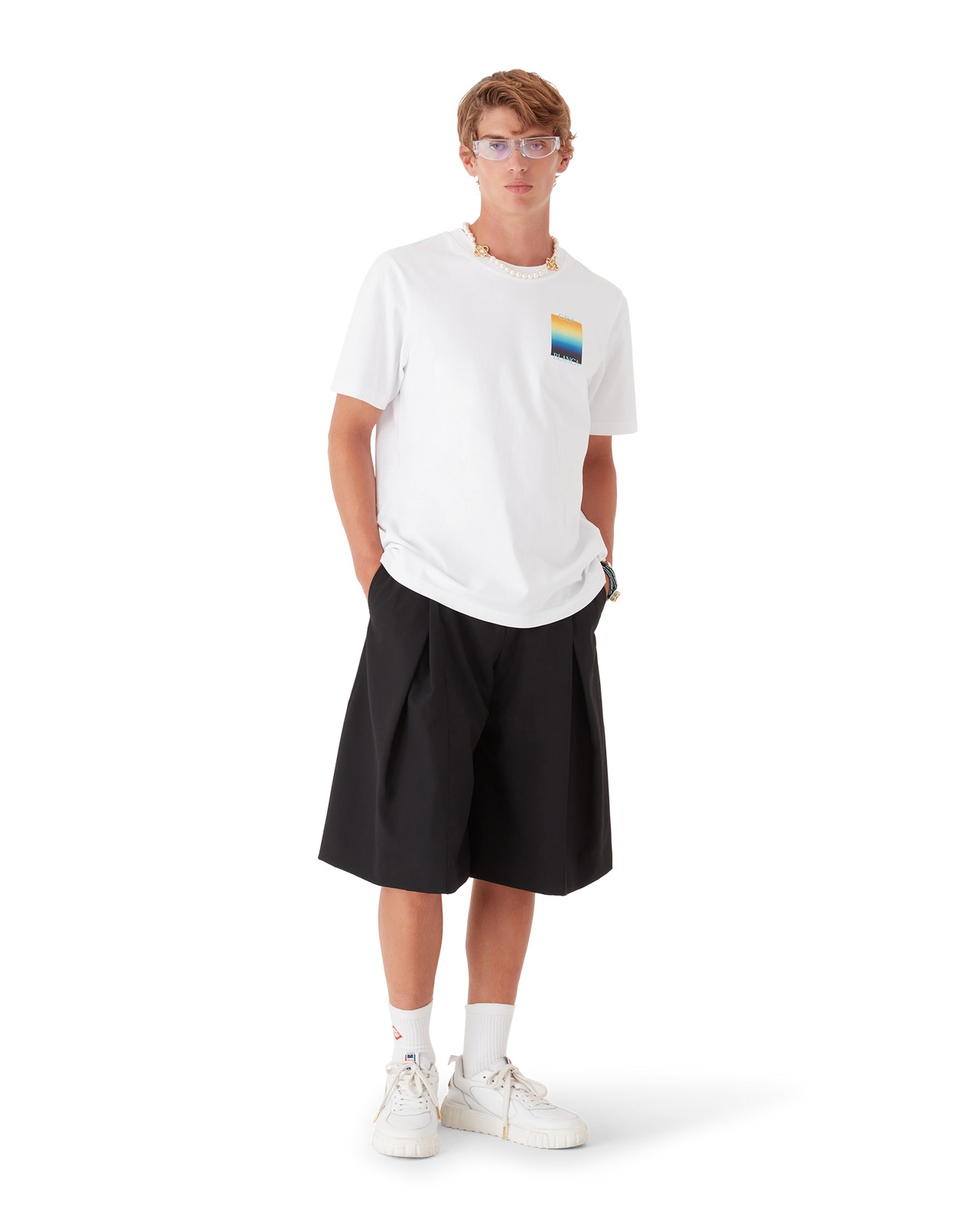 Gradient Square Short Sleeve T-Shirt | Casablanca Paris - 2