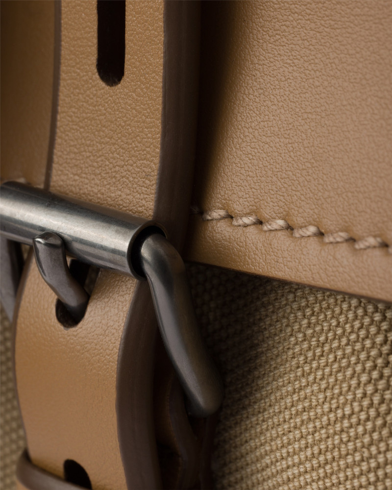 Prada Route canvas and leather tote bag 7