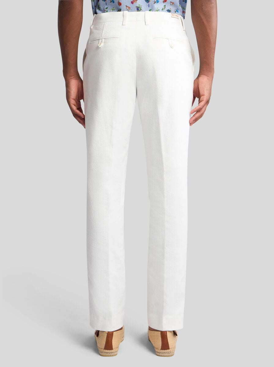 FOLIAGE-DESIGN COTTON TROUSERS - 5