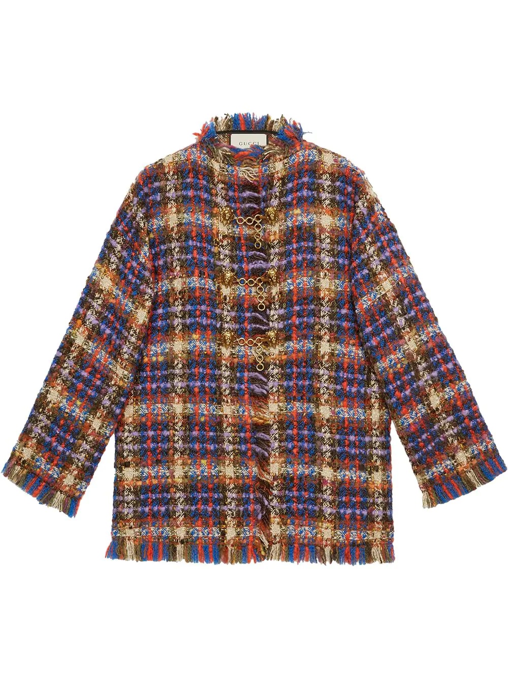 checked tweed jacket - 1