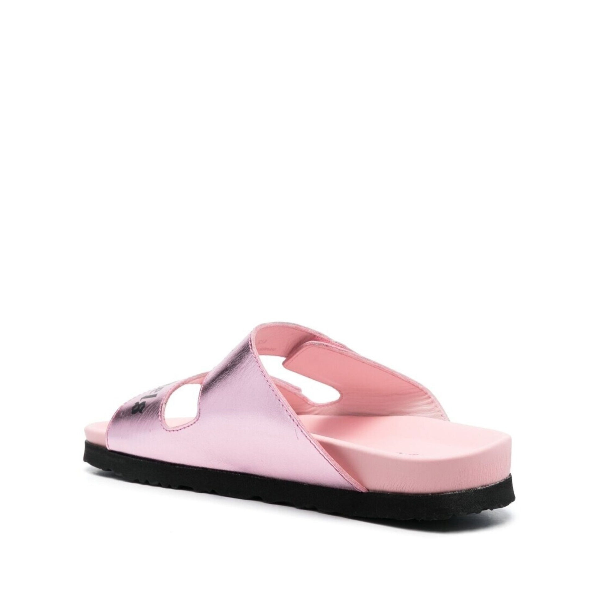 Palm Angels Leather Logo Sandals Women - 3