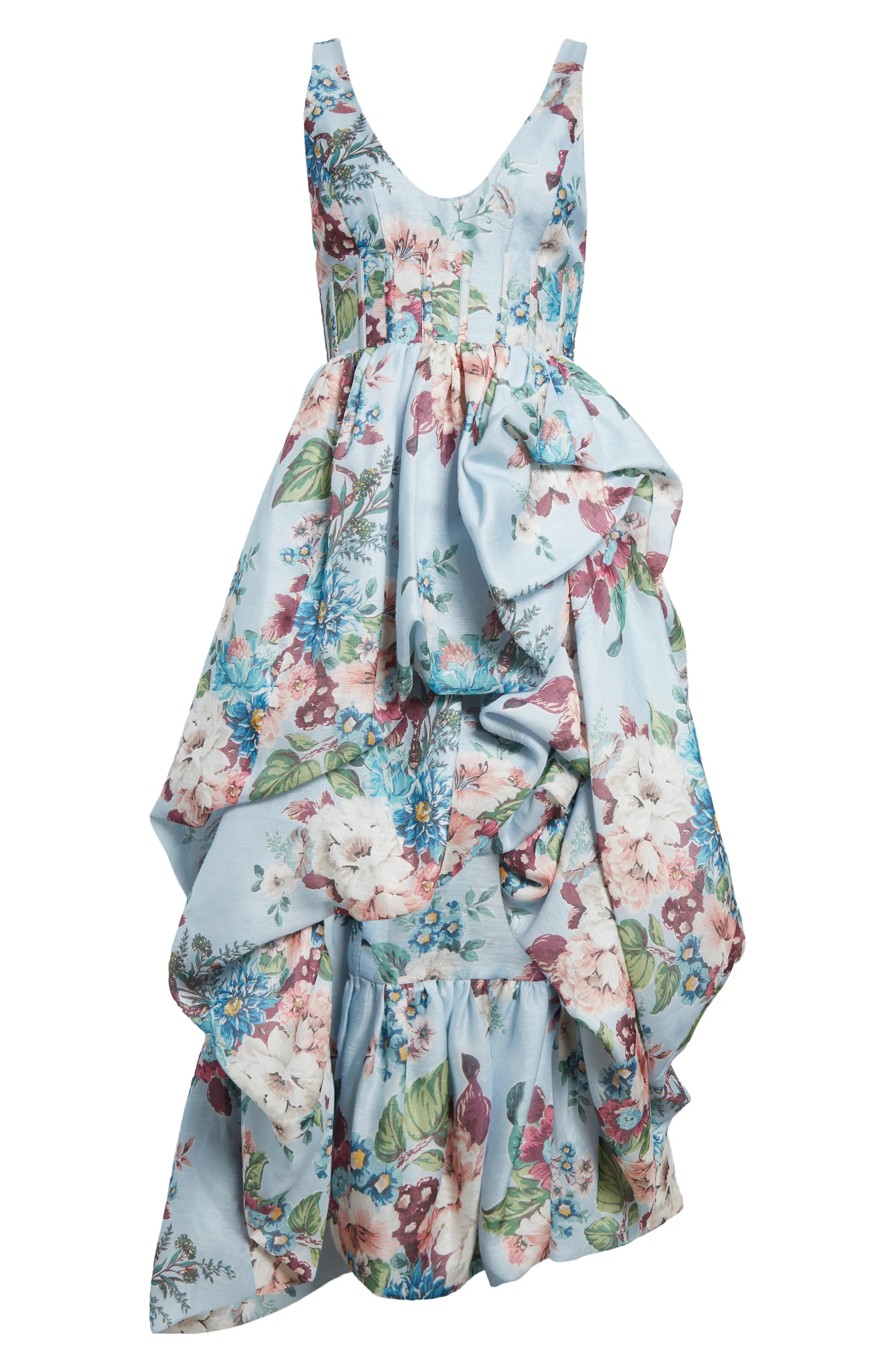 Matchmaker Drape High-Low Linen & Silk Dress - 5