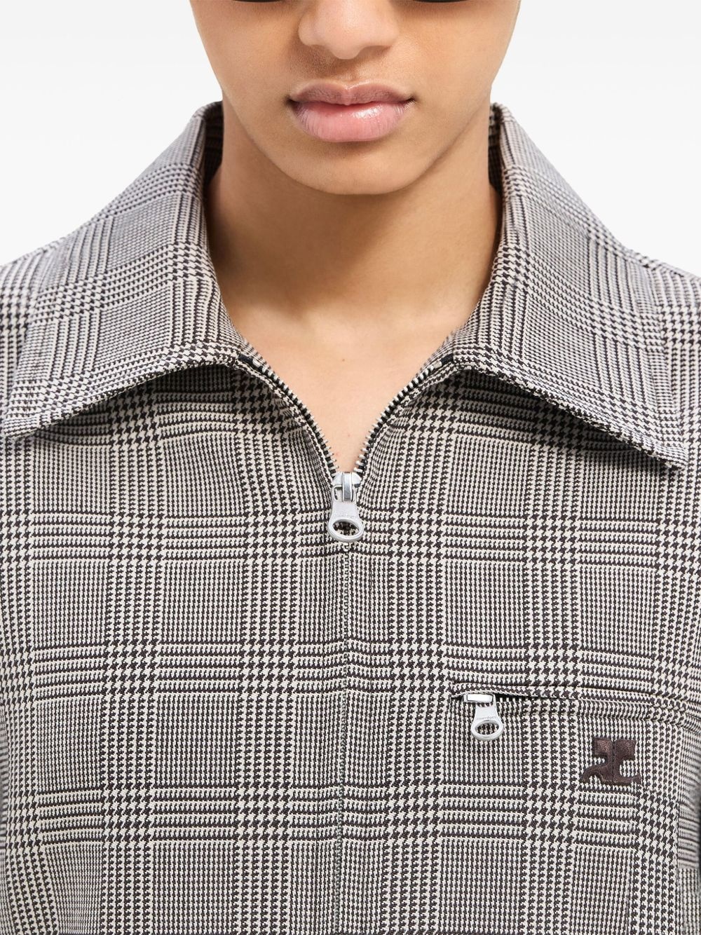 Prince of Wales-pattern zip-fastening jacket - 5