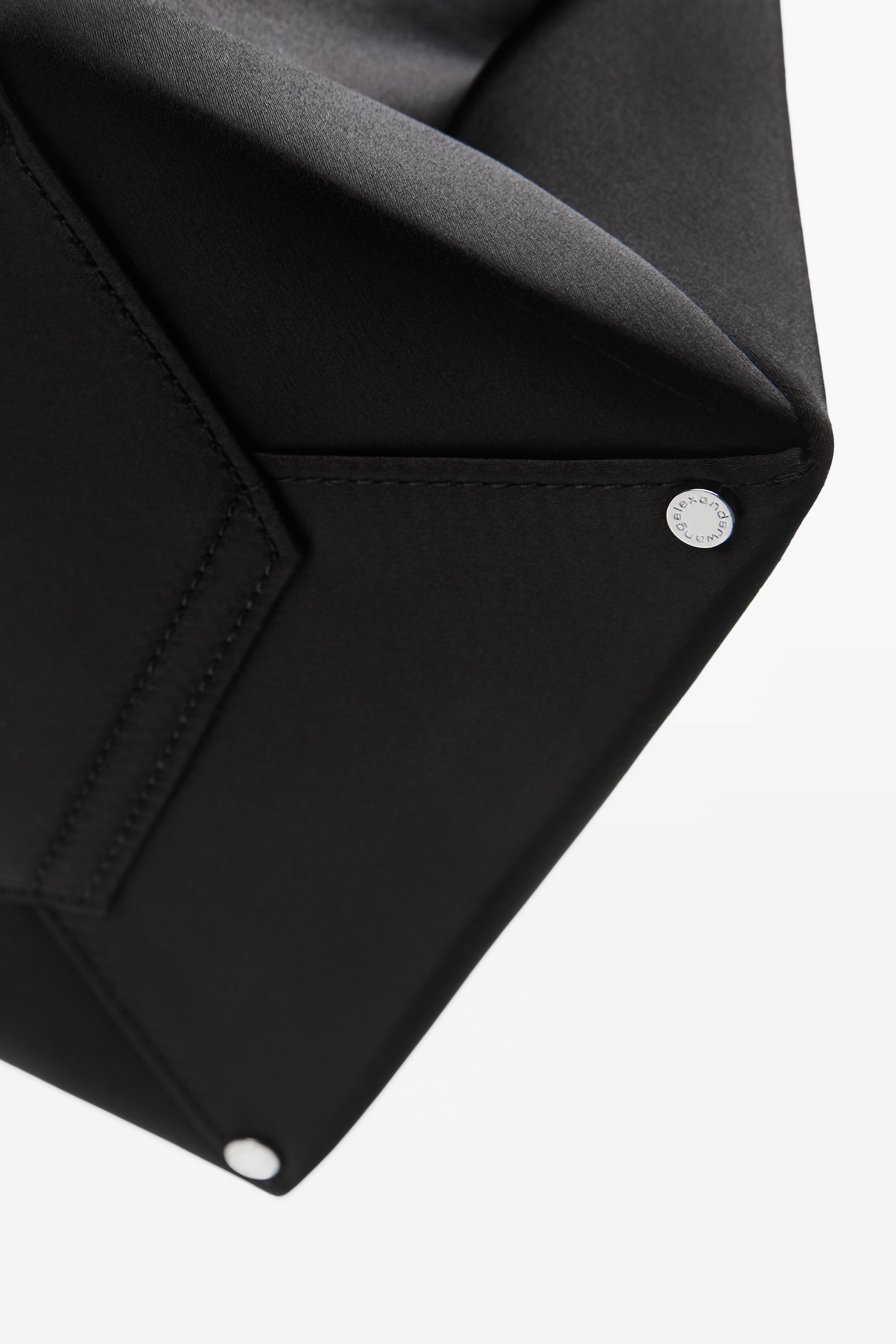 LUNCH BAG CRYSTAL LOGO CLUTCH IN SATIN - 5