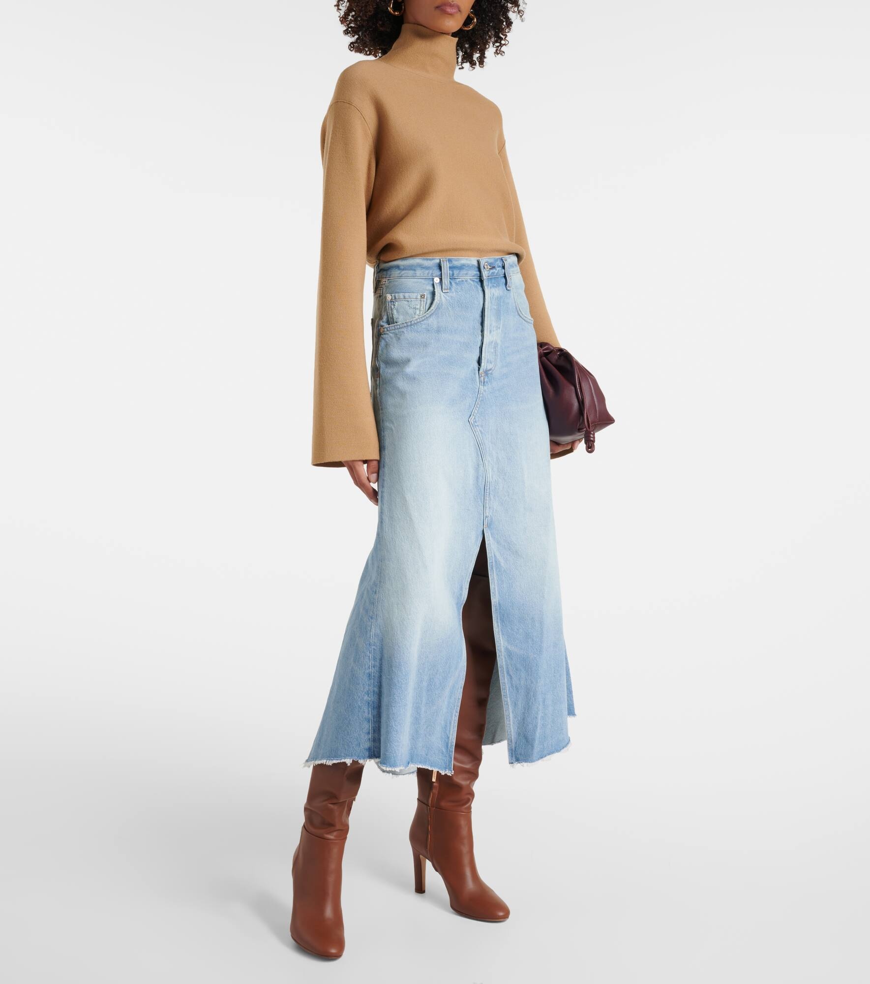 Mina Reworked denim midi skirt - 7