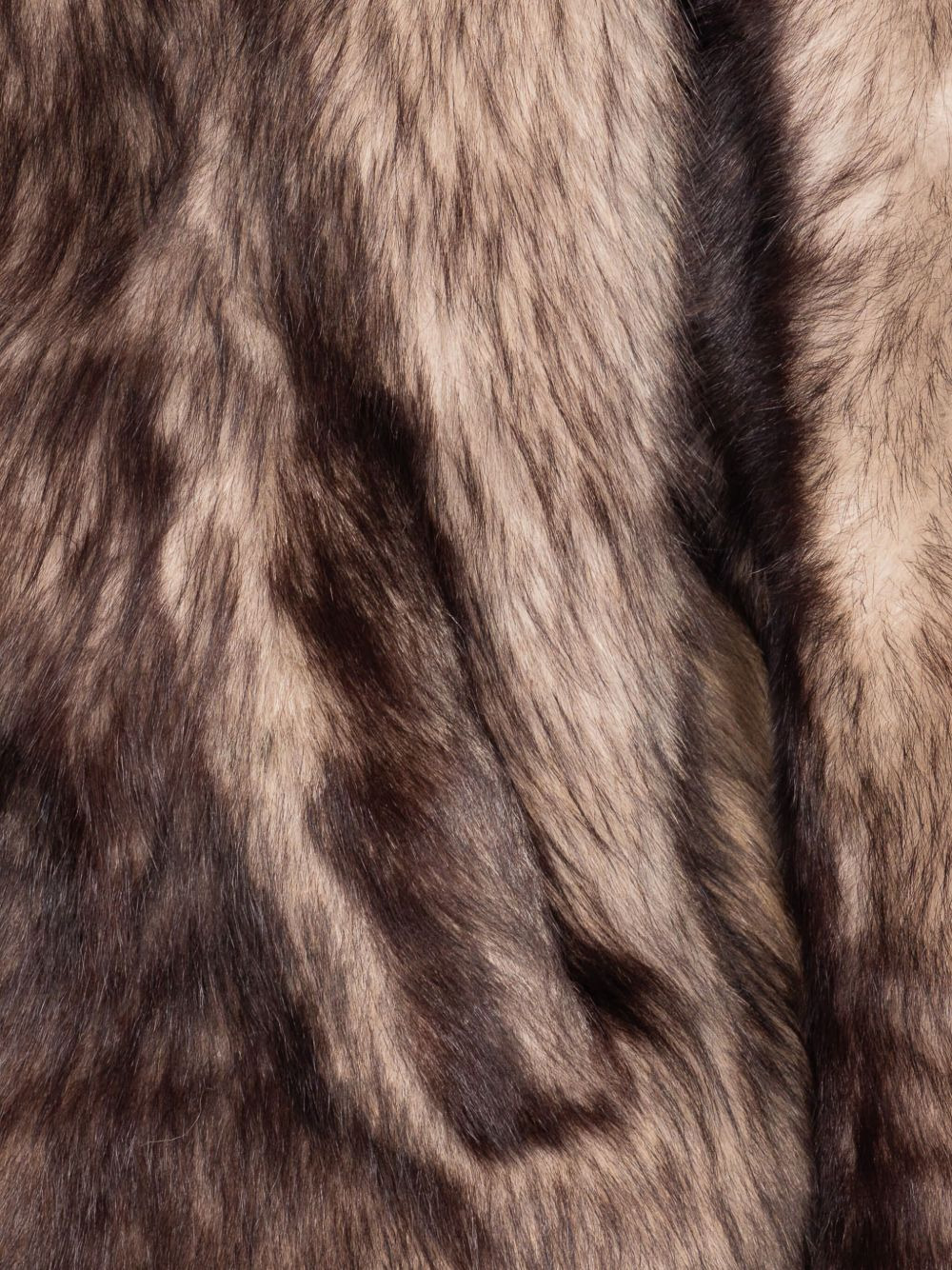 button-fastening hooded fur jacket - 3