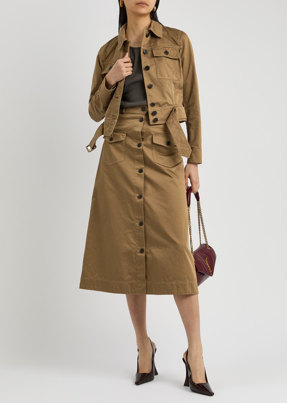 Saint Laurent Belted Cotton-twill Jacket - 4