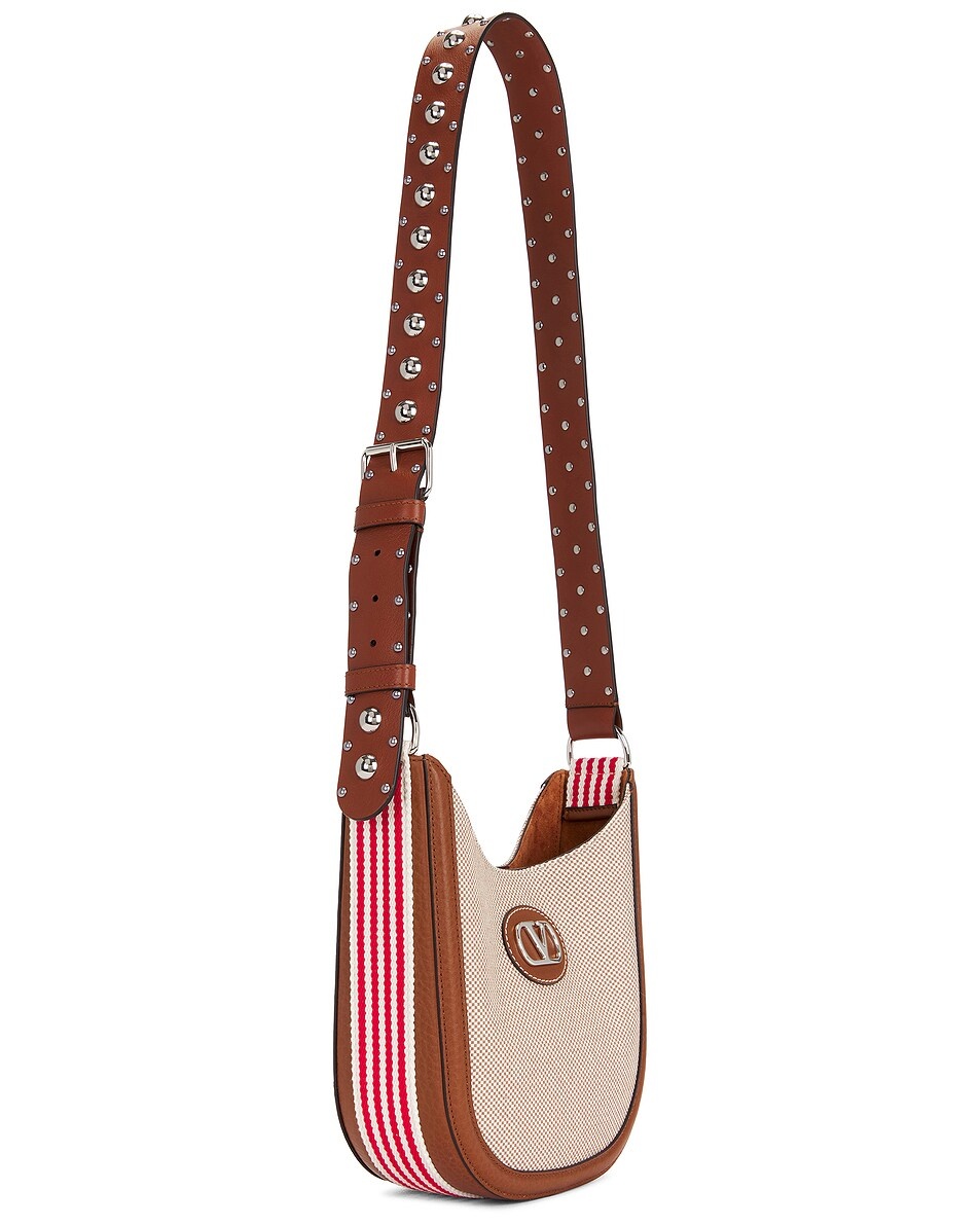 Antibes Small Hobo Bag in Naturale Tobacco Selleria & Bia Rosso - 3