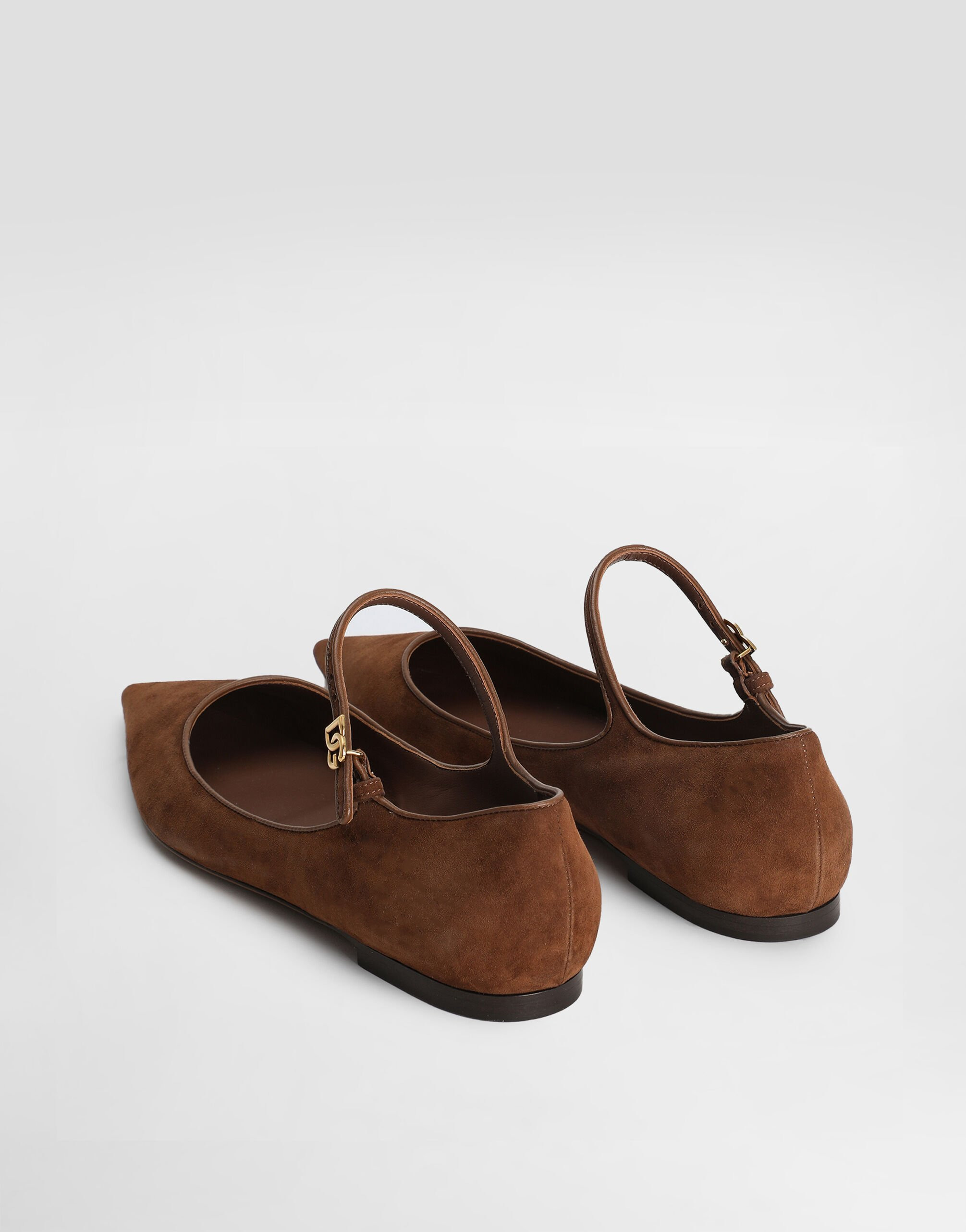 Suede and nappa leather ballet flats - 3