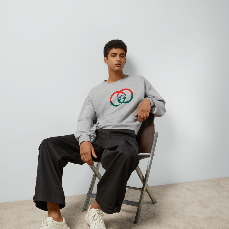 GUCCI Cotton jersey printed sweatshirt outlook