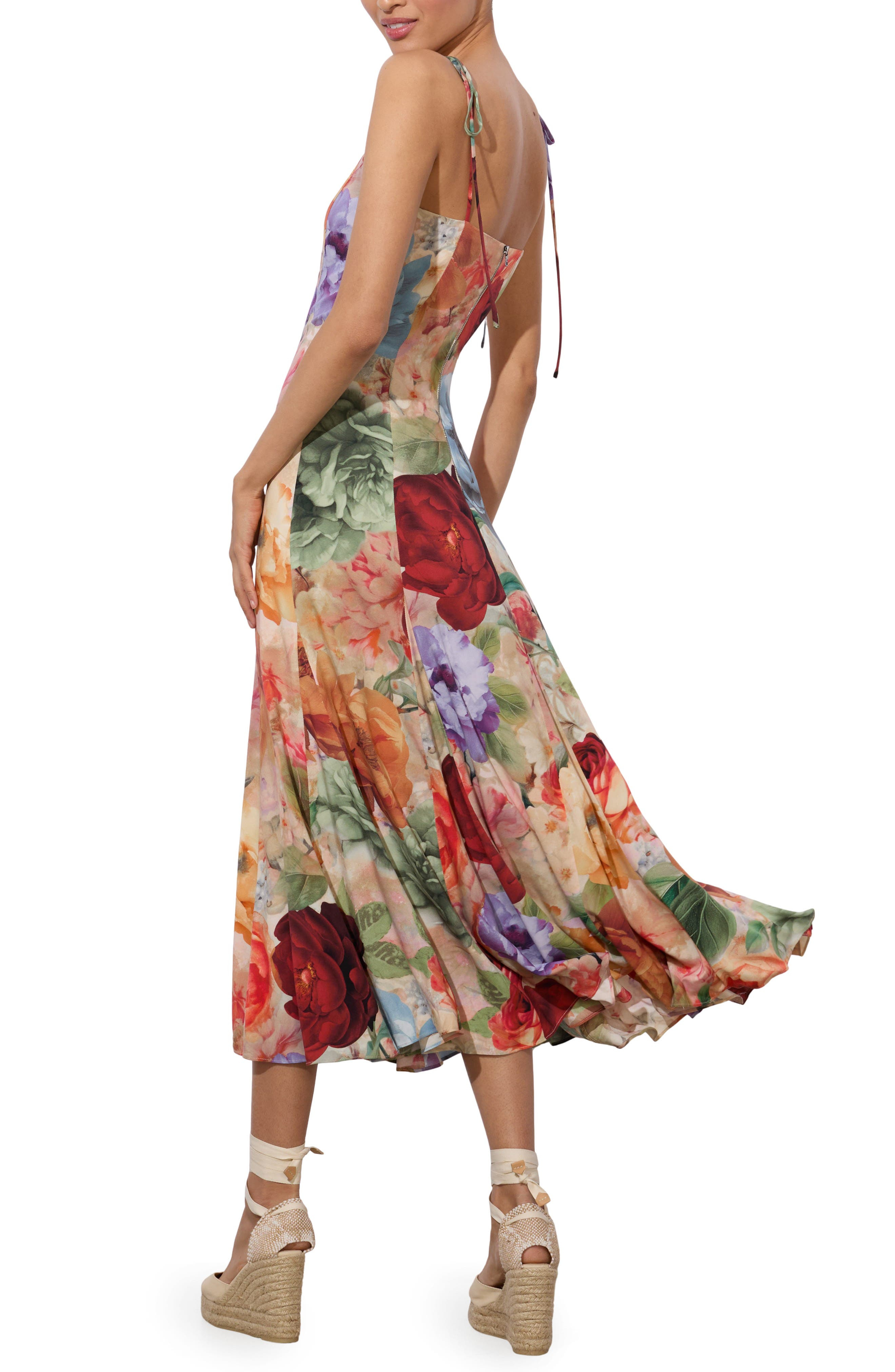 Alice + Olivia Jeanette Floral Panel Dress in Storm Floral at Nordstrom - 2