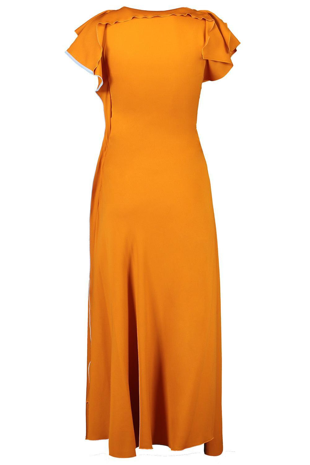 Drape Sleeve Midi Dress - 5