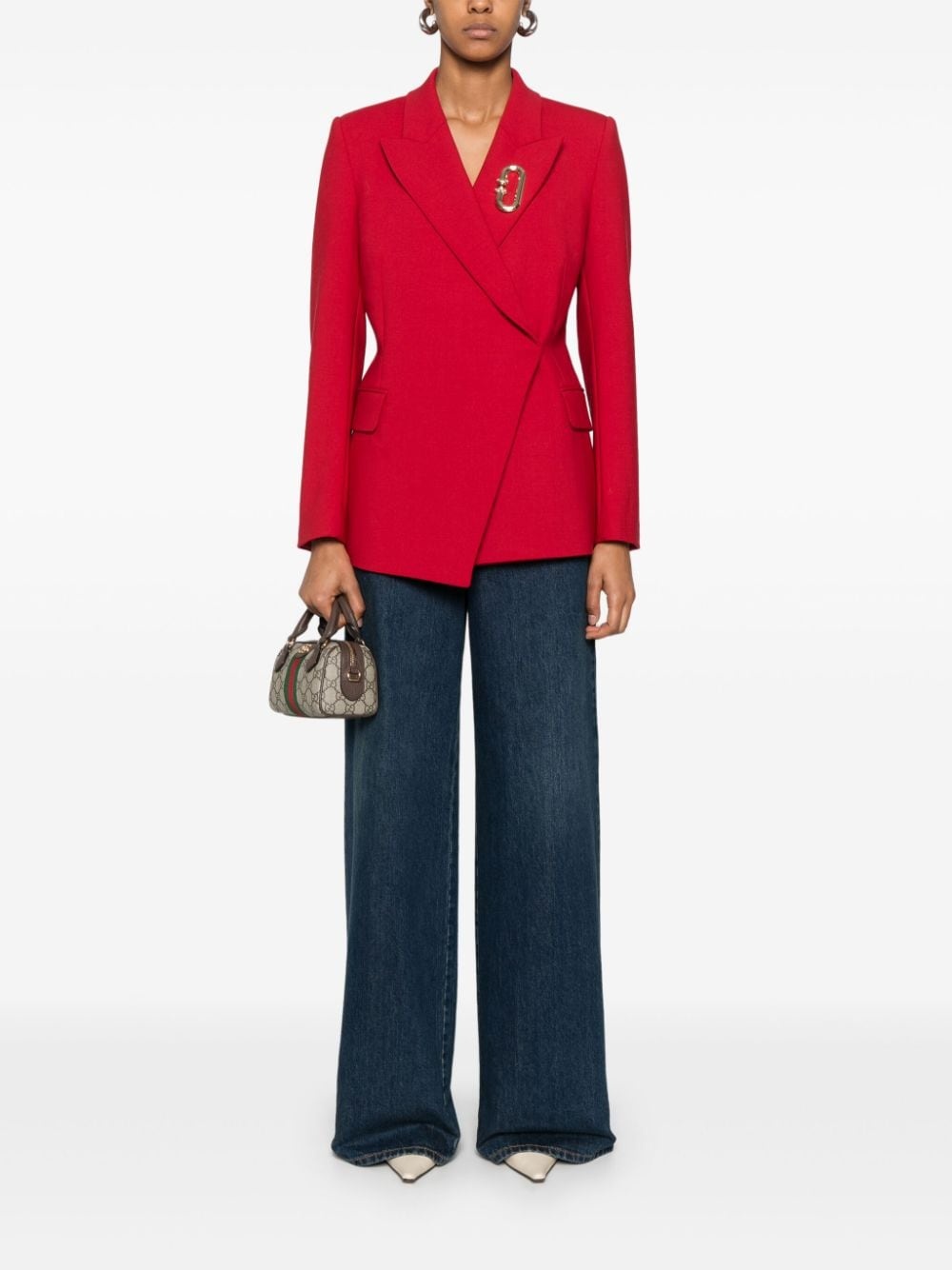 asymmetric double-breasted blazer - 2
