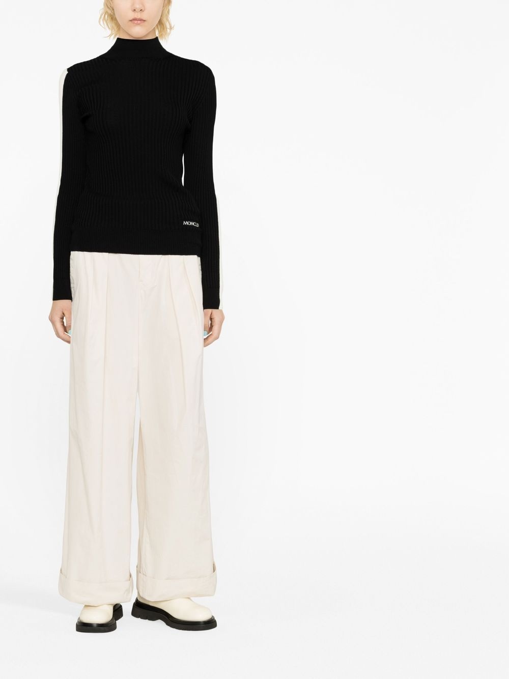 ribbed stripe-detail jumper - 2