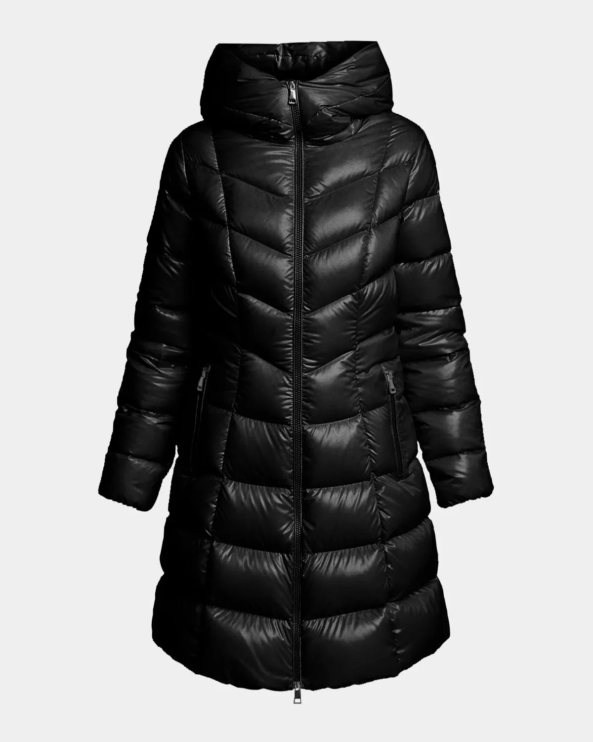 Marusse Hooded Mid-Length Down Jacket - 1