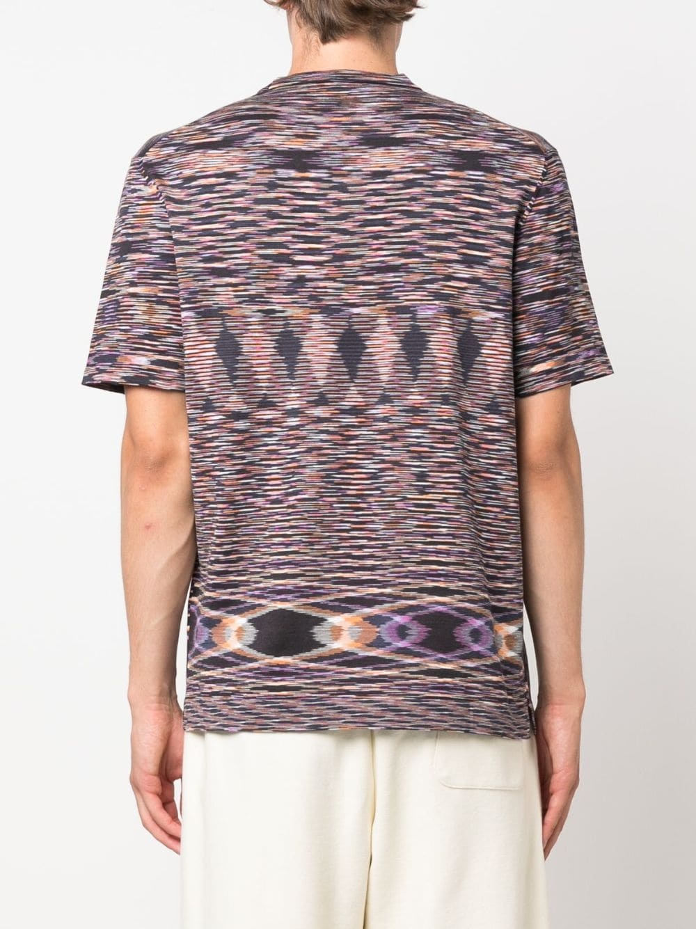 stripe-print short-sleeved T-shirt - 4