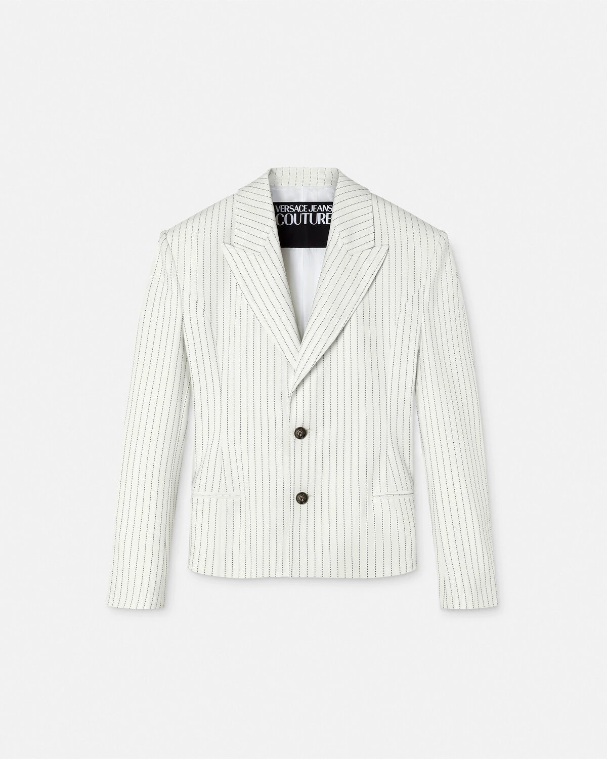 Pinstripe Lace-Up Blazer - 1