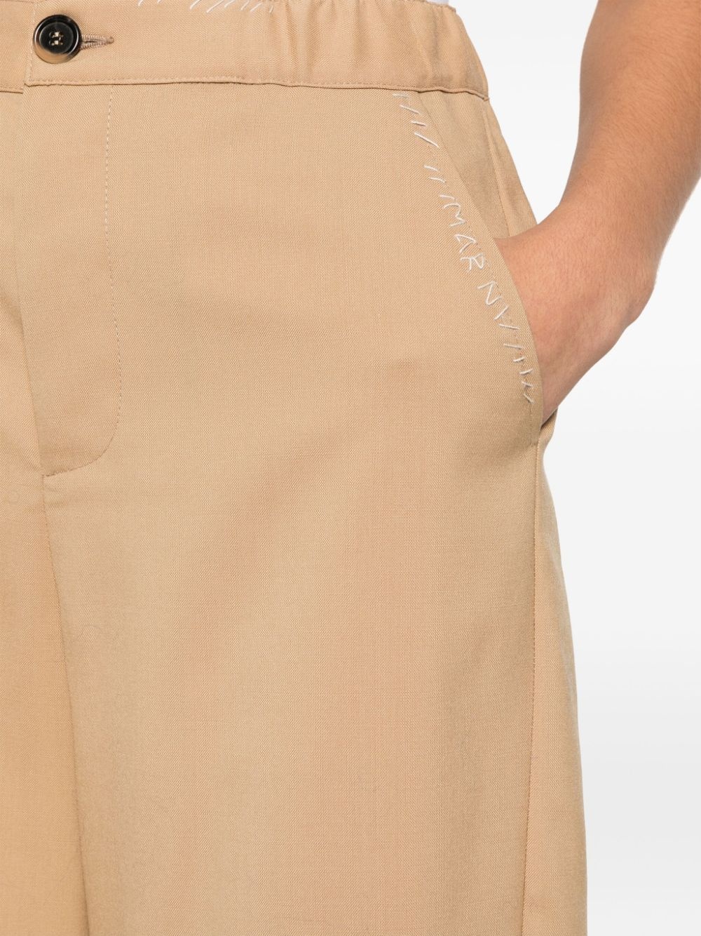 cropped wide-leg trousers - 5
