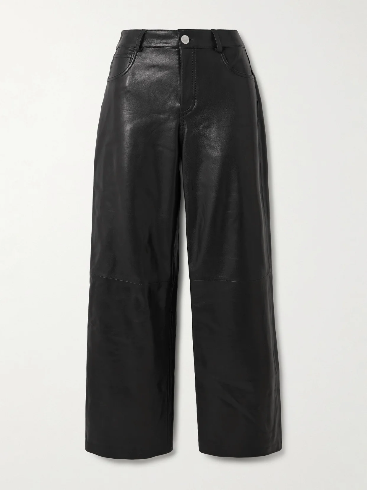Milo Paneled Leather Wide-leg Pants - 1