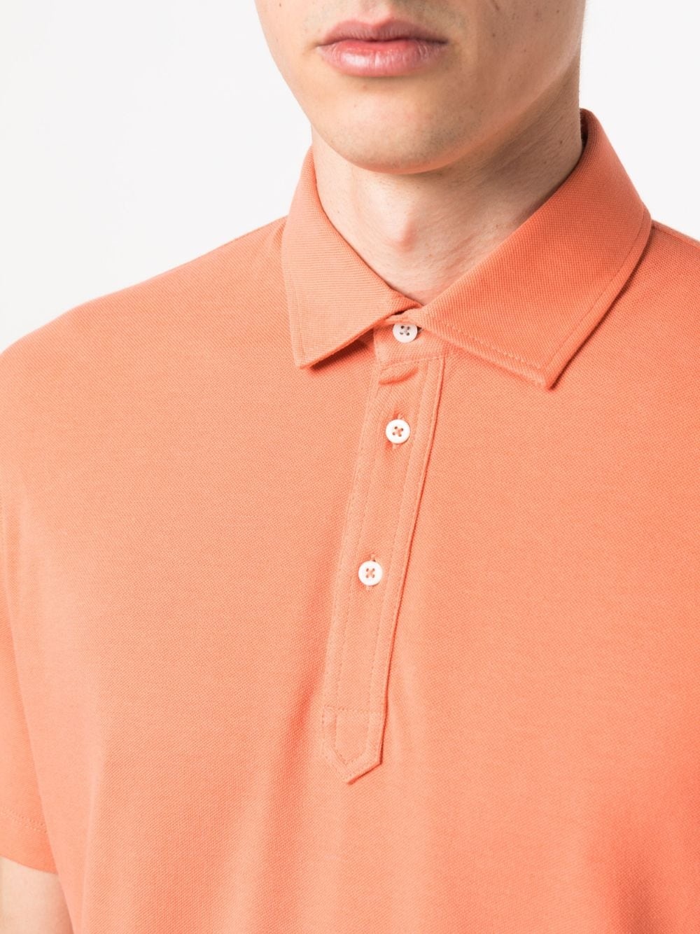 short-sleeved cotton polo shirt - 5