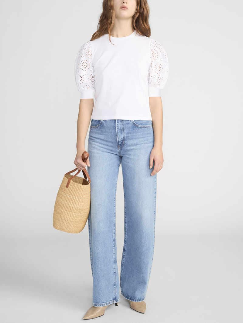 FRAME The Solstice Eyelet Tee outlook