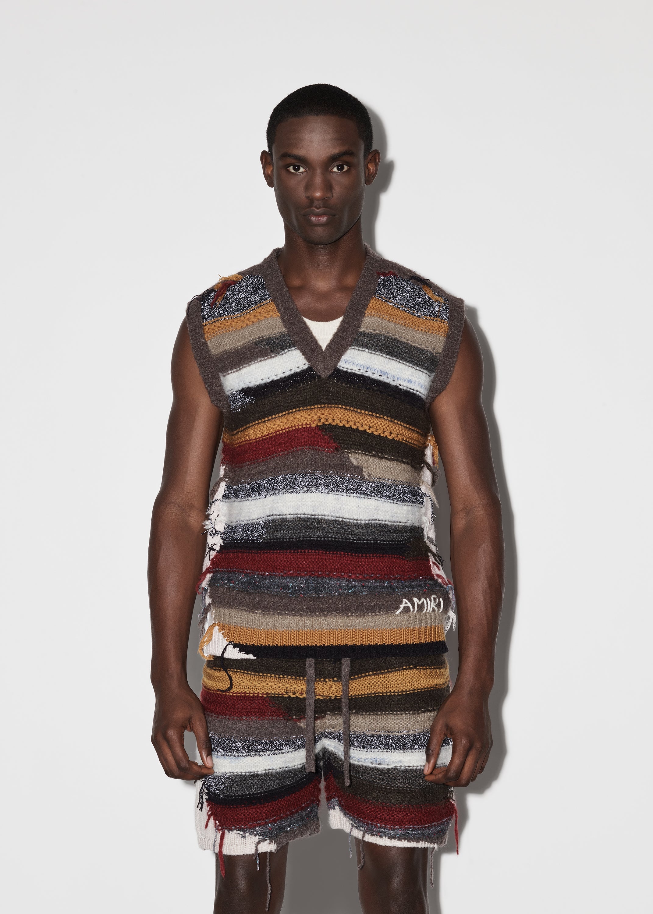 MULTICOLOR STRIPE GILET - 2