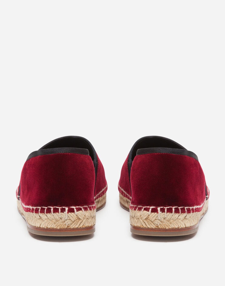 Velvet espadrilles with rope sole and cross embroidery - 3