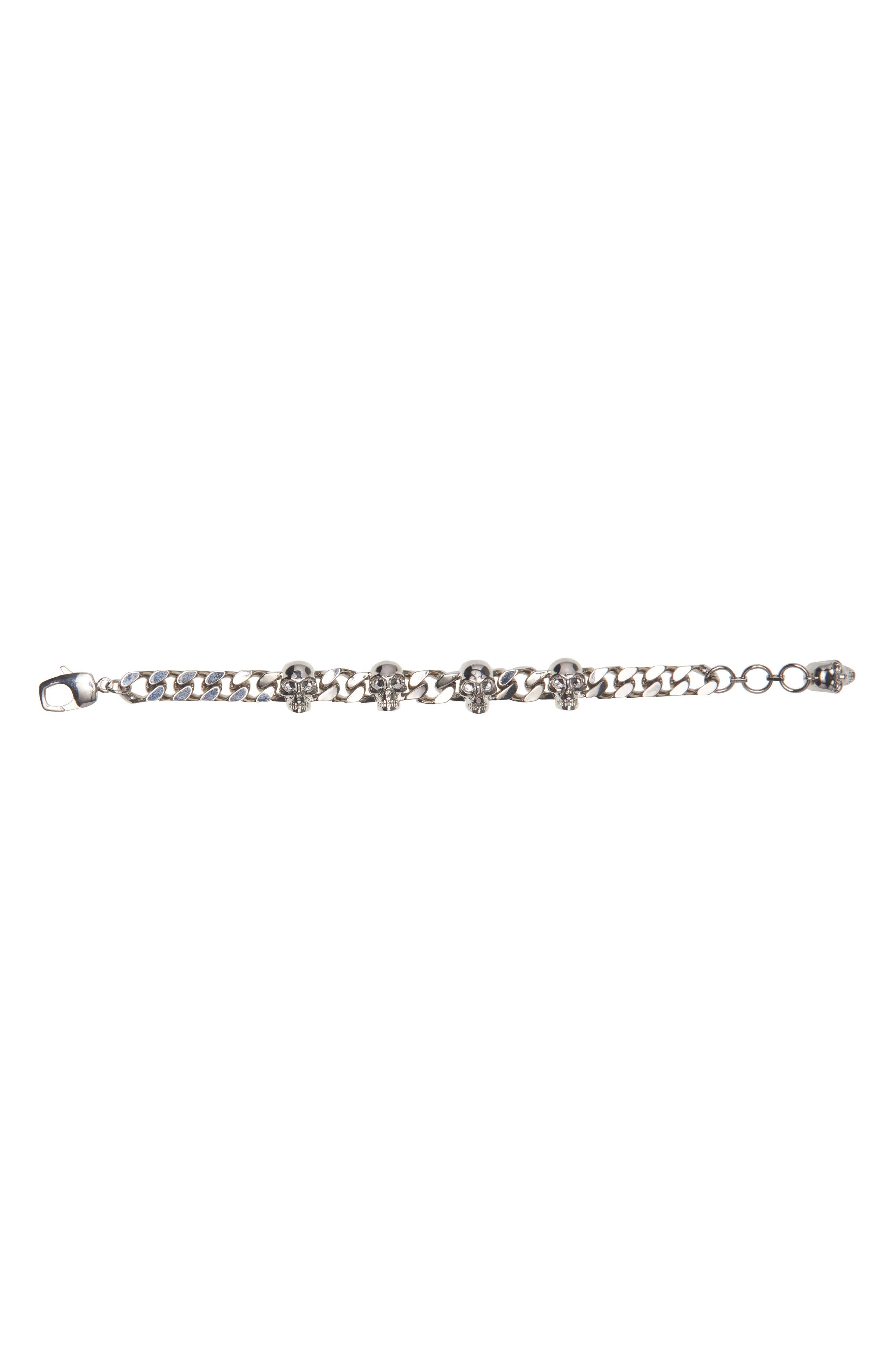 Alexander McQueen Skull Chain Bracelet in Palladium at Nordstrom - 3