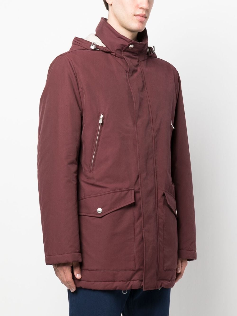 padded-design cotton coat - 3