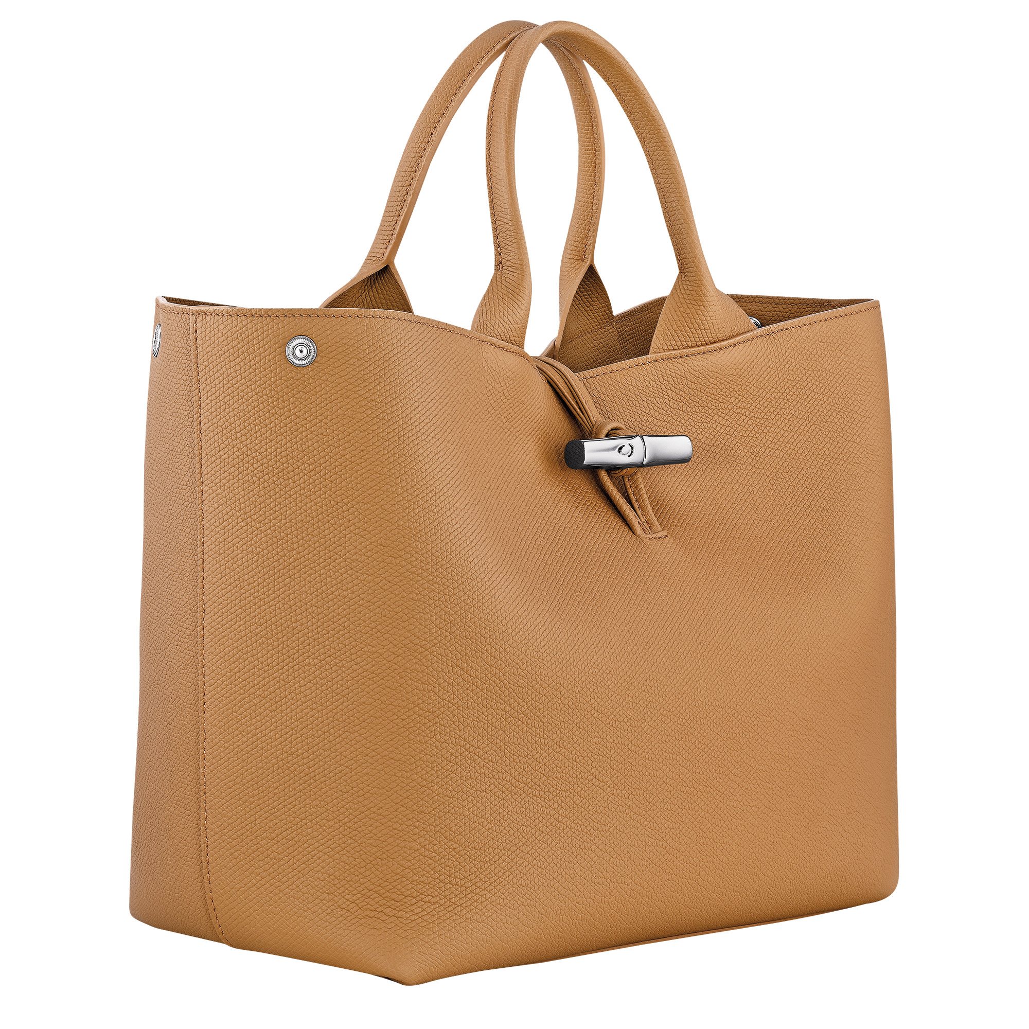 Longchamp Le Roseau L Handbag Walnut - Leather | REVERSIBLE