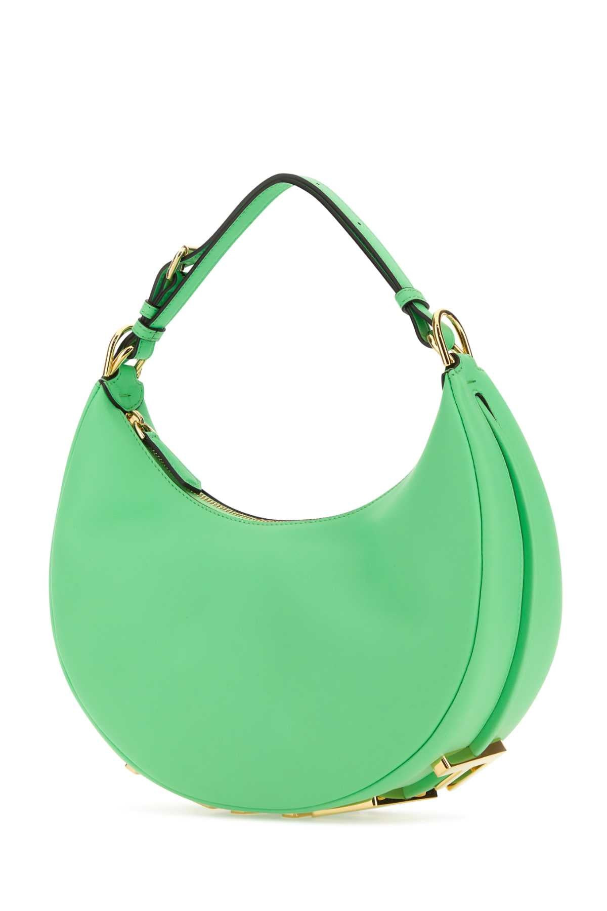Fendi Women Green Leather Small Fendigraphy Handbag - 2