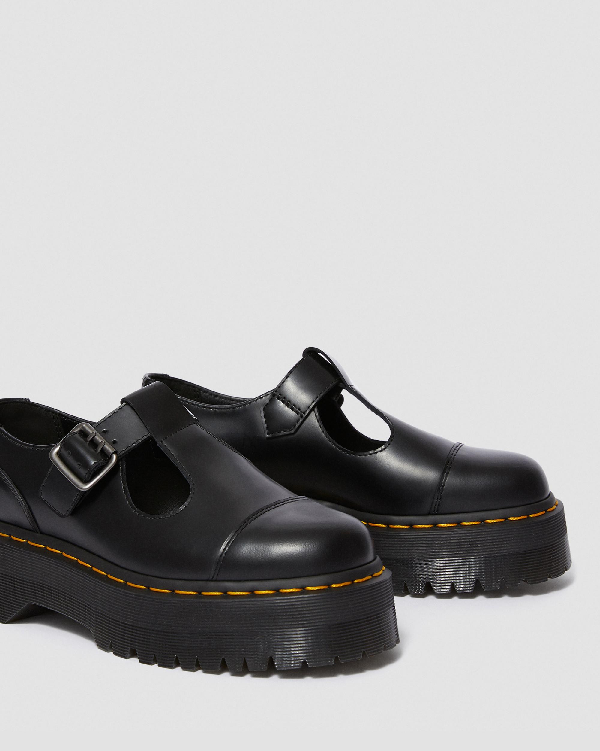 Bethan Polished Smooth Leather Platform Shoes - 5