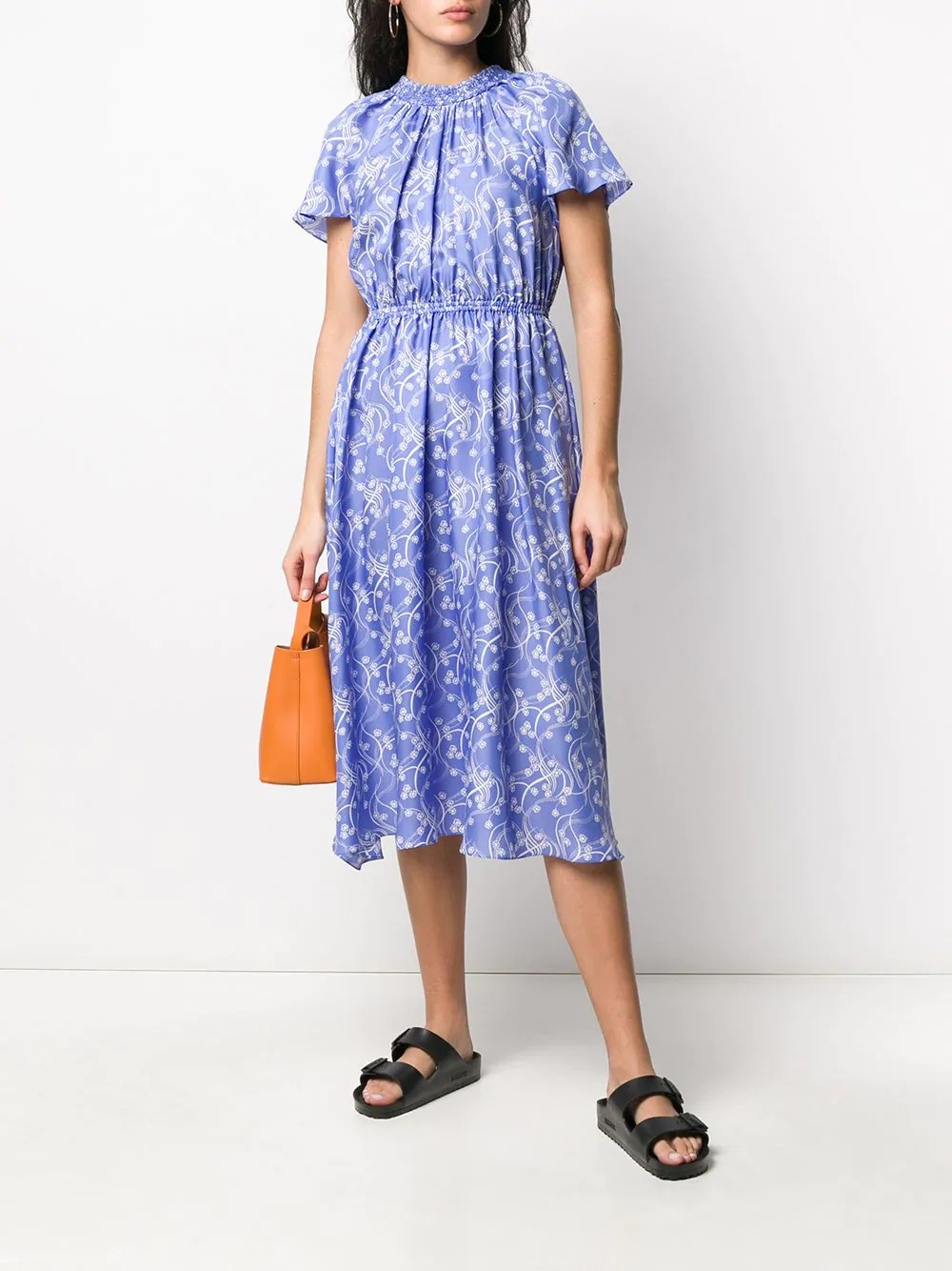 Urchin Waves print midi-dress - 2