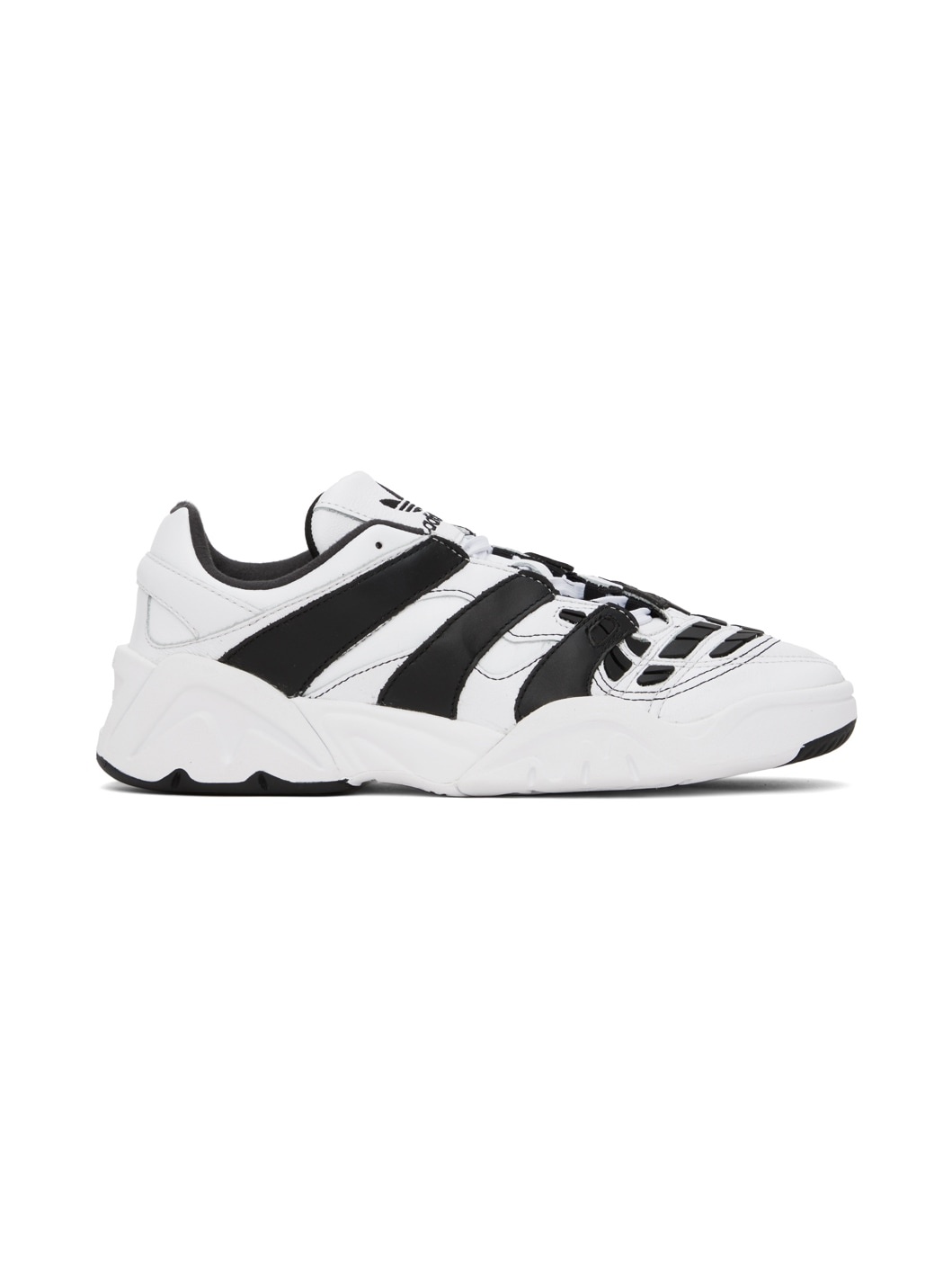 White & Black Predator XLG Sneakers - 1