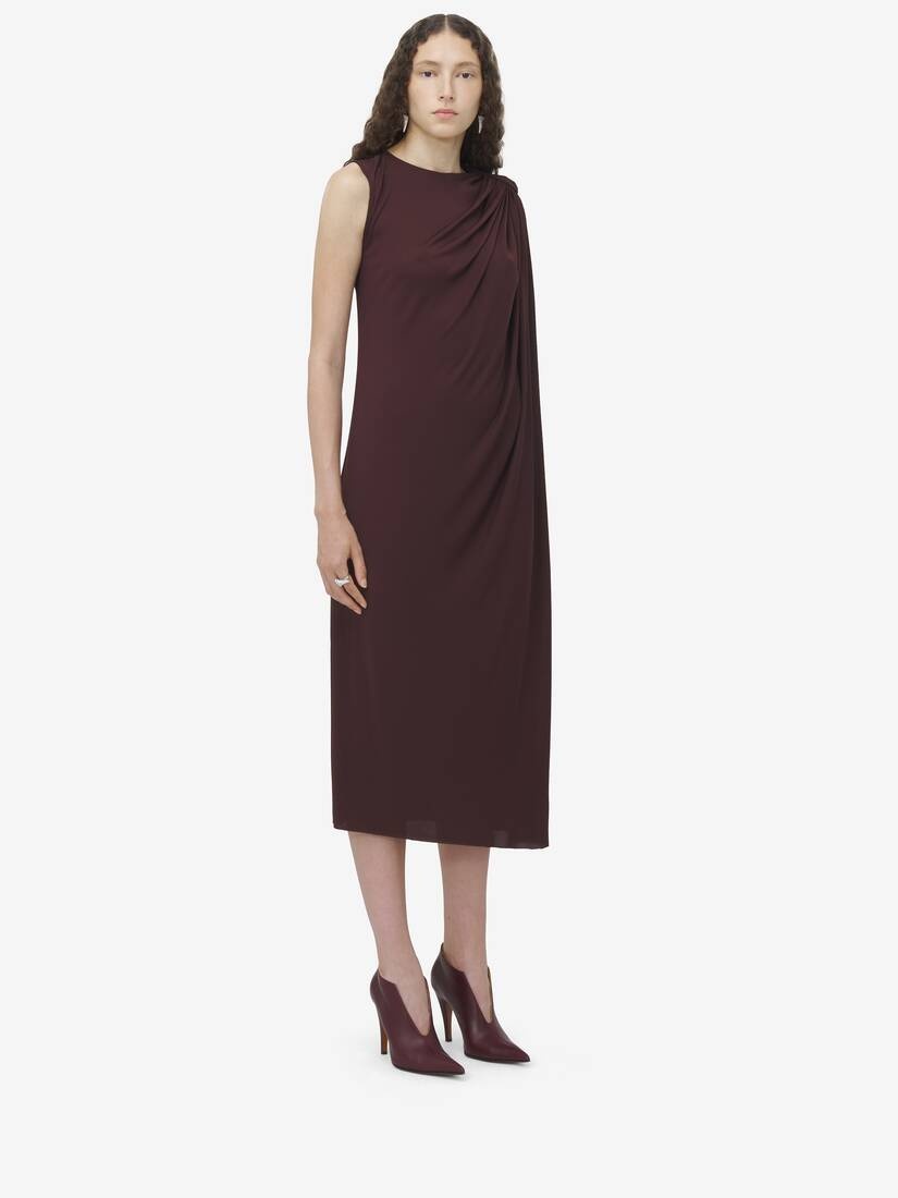 Draped Midi Dress - 3