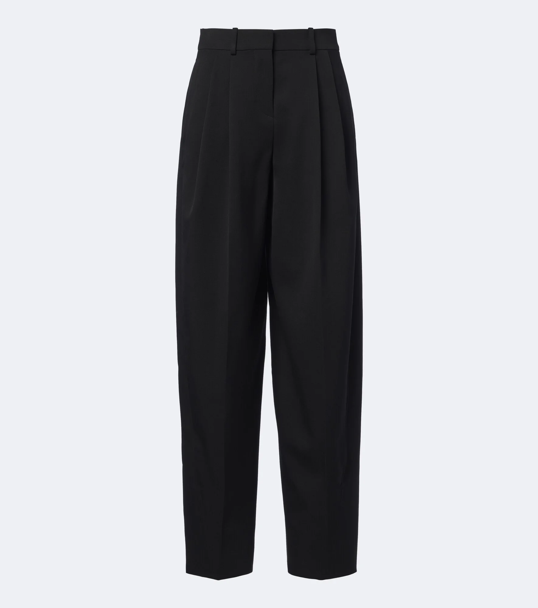 Wool grain de poudre barrel-leg pants - 1