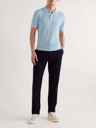 Loro Piana Slim-Fit Ribbed Linen Polo Shirt outlook