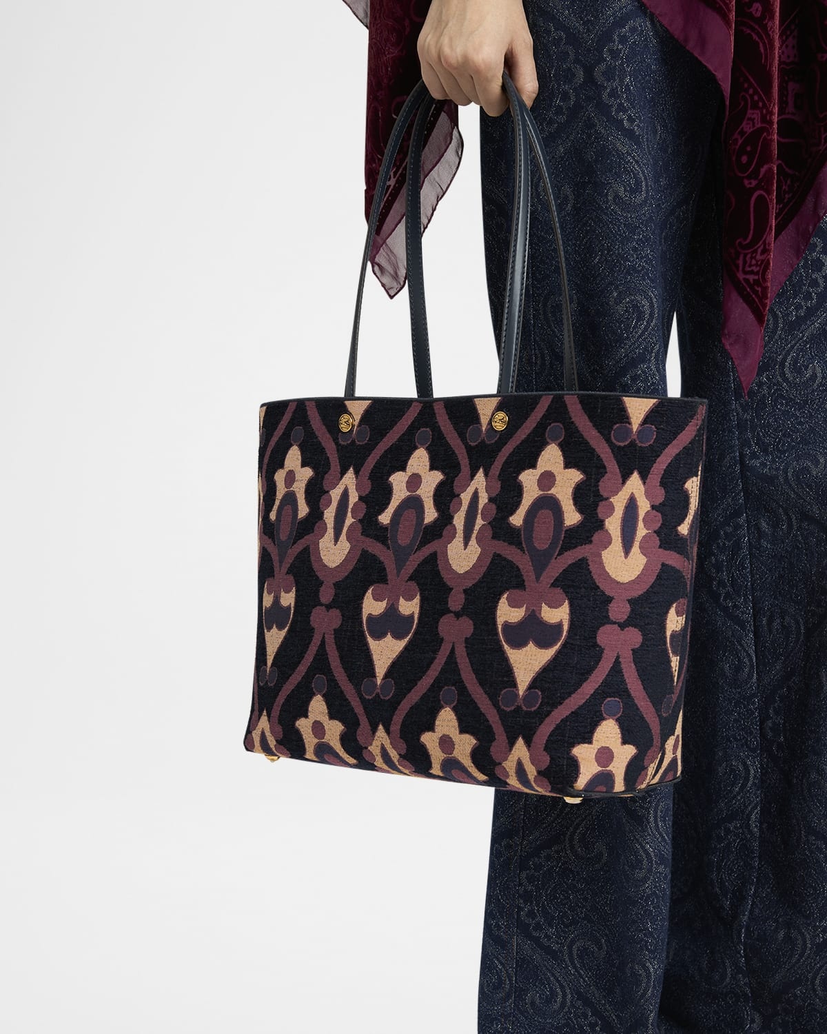 Essential Medium Jacquard Chenille Shopper Tote Bag - 2