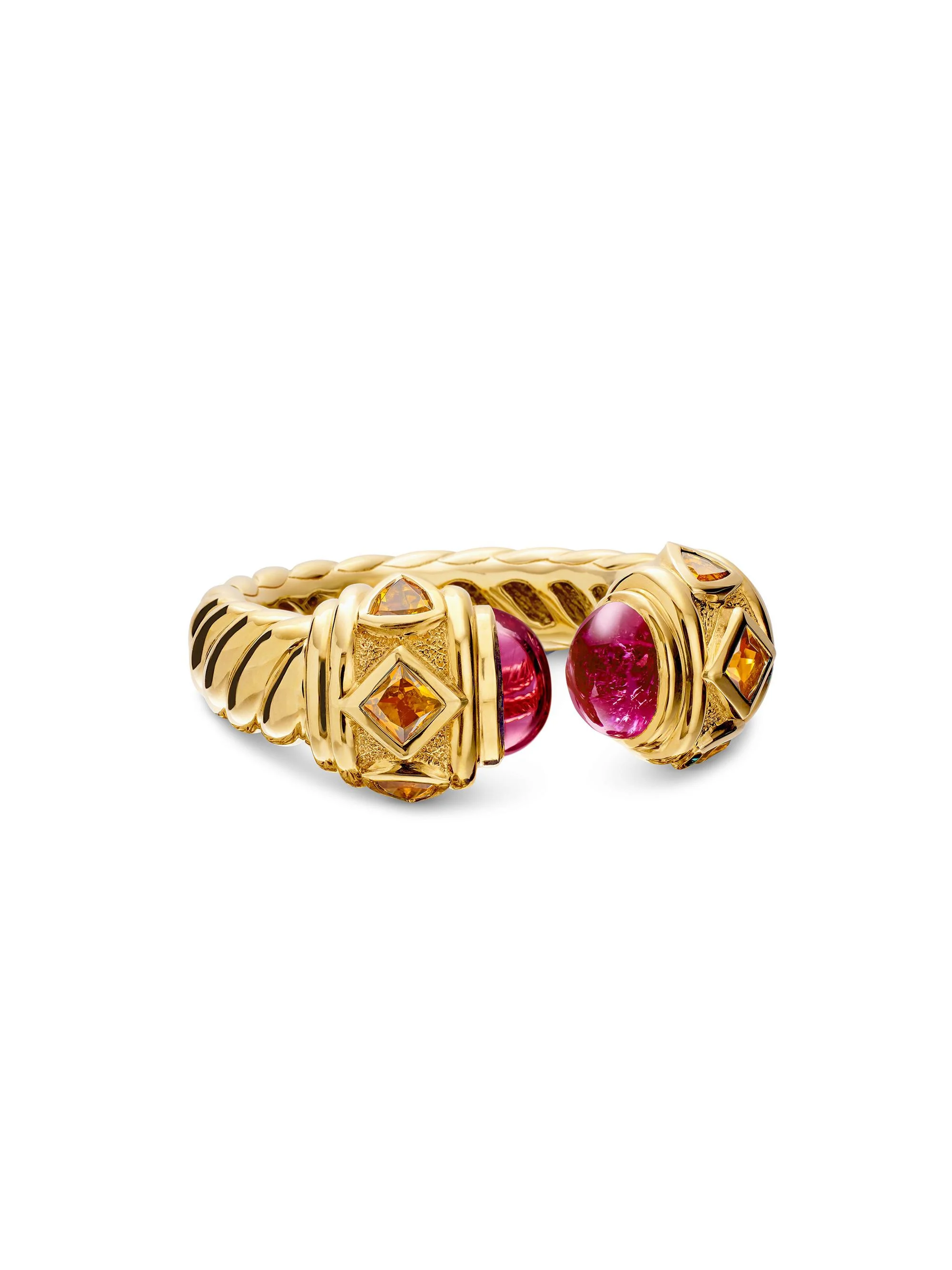 Women's Renaissance Color Ring in 18K Yellow Gold - Rubellite - 1
