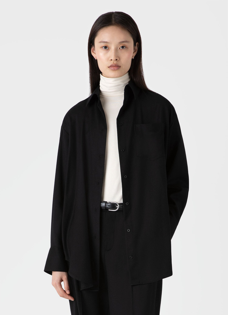 Oversized Wool Flannel Shirt 1