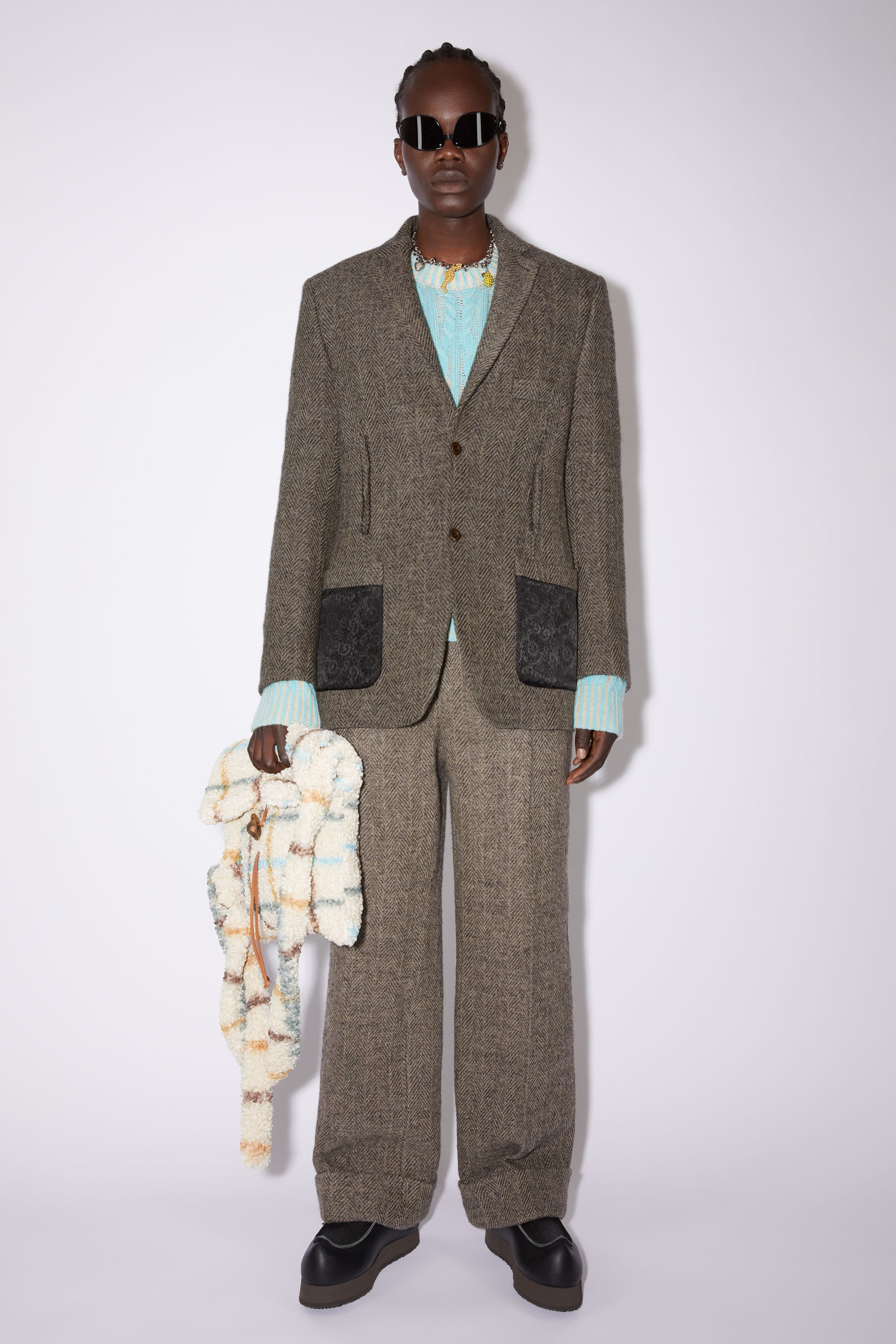 Single-breasted suit jacket - Grey Melange - 2
