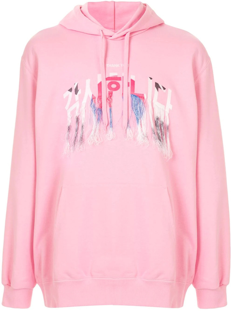 embroidered fringed hoodie 1